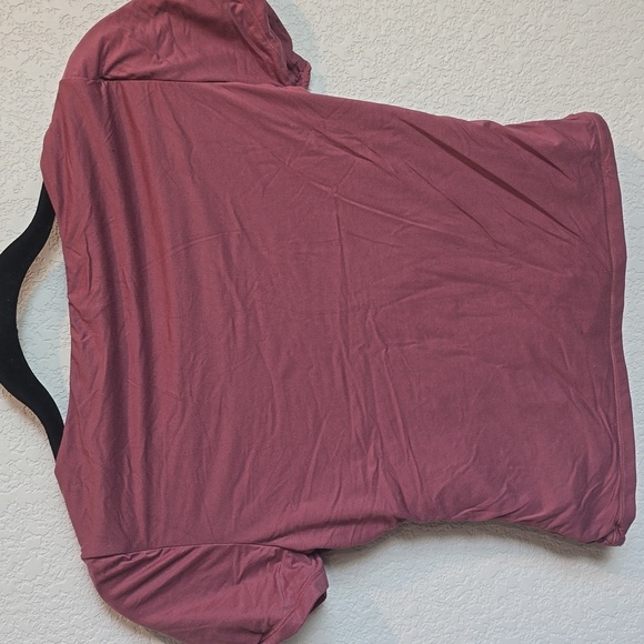PUMIEY Ruched Stretchy Scoop Neck Top Mauve Pink – Size L - Picture 3 of 3